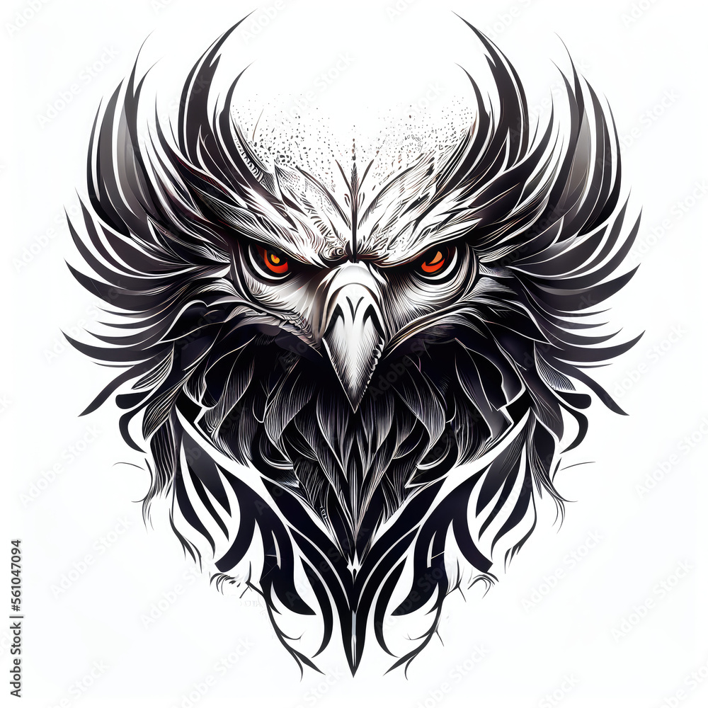 Obraz premium Eagle head tattoo - By Generative AI