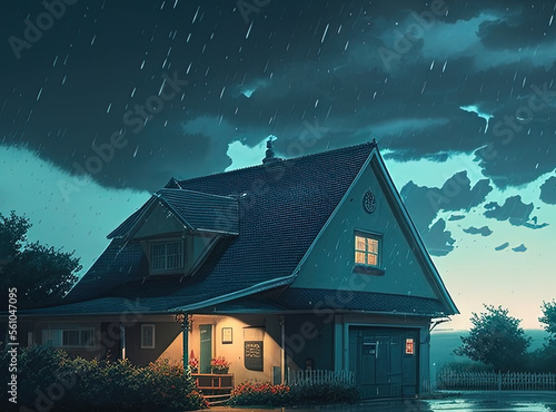 Heating Systems in Japanese Houses: Staying Warm during Rainy Days AI generated image © artsakon