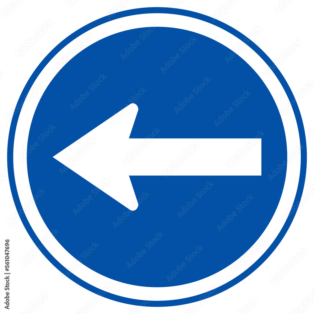 Go Left By The Arrows Traffic Road Sign,Vector Illustration, Isolate On White Background Label. EPS10 Go Left By The Arrows Traffic Road Sign,Vector Illustration, Isolate On White Background Label. EPS10