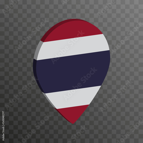 Free Download Map pointer with Thailand flag. Vector illustration. - GFXLoad