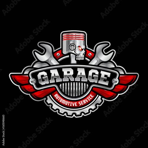 Auto garage and repair logo. Perfect logo for automobile parts shops, and any other car related businesses.