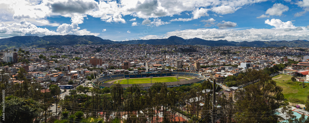 Panoramic photograph of the City of Loja Ecuador