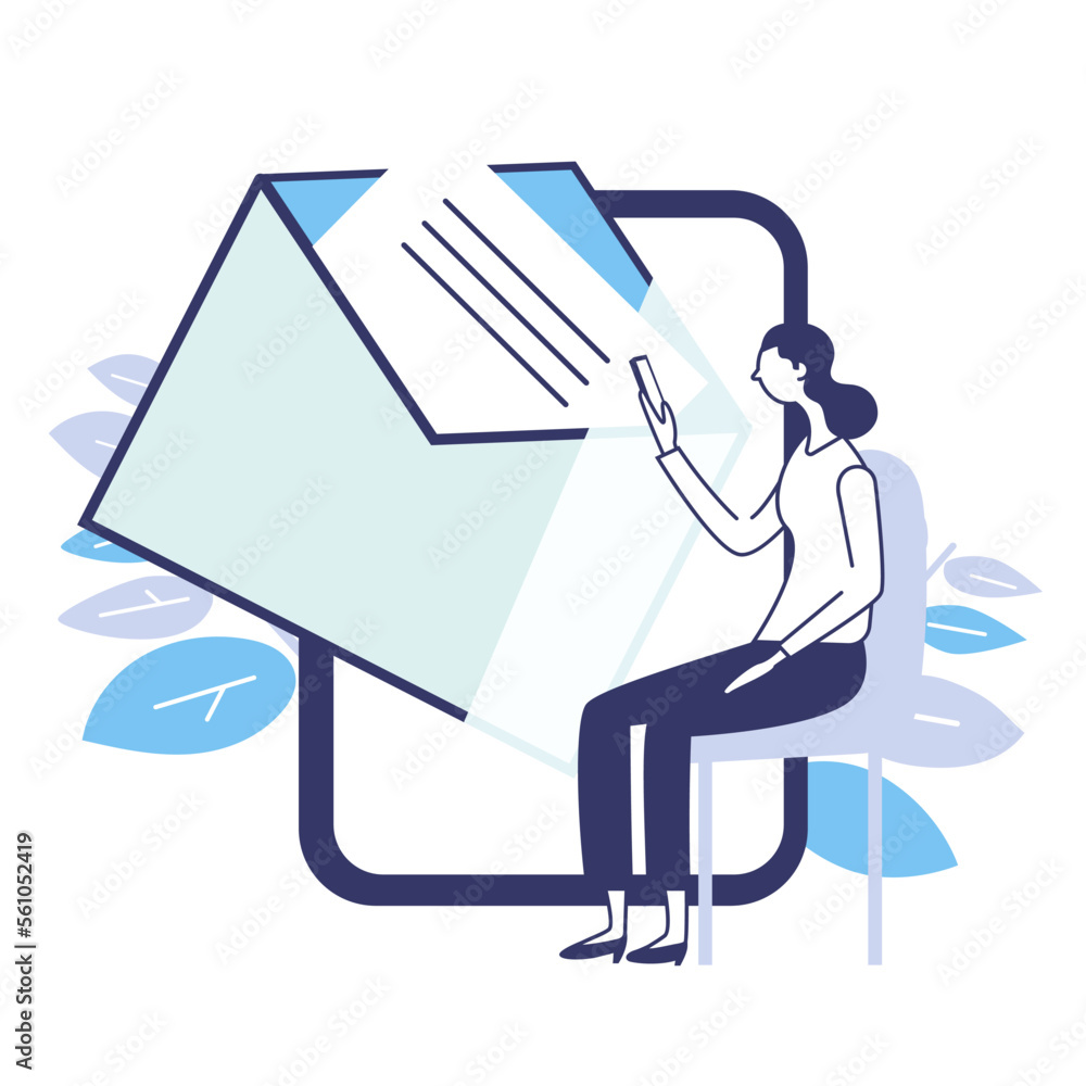 a flat design vector illustration of person with a letter,mail a flat design vector illustration of person with a letter,mail