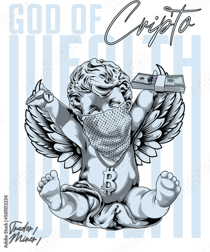 Baby god crypto  Streetwear PNG ready to print