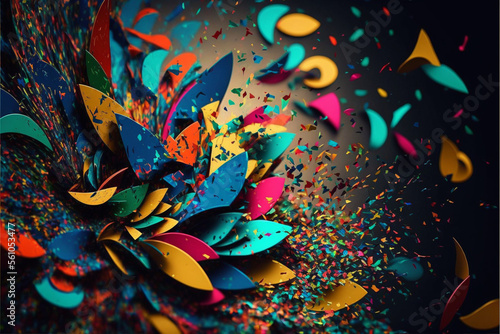 abstract image carnival brazil confetti high definition and details