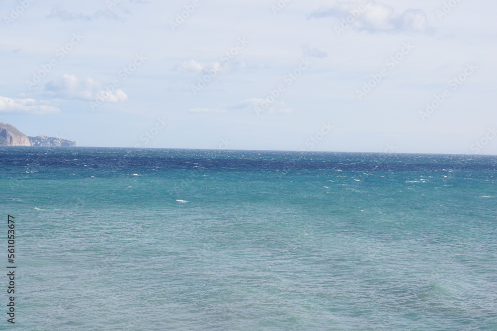 Waves breaking at the beach