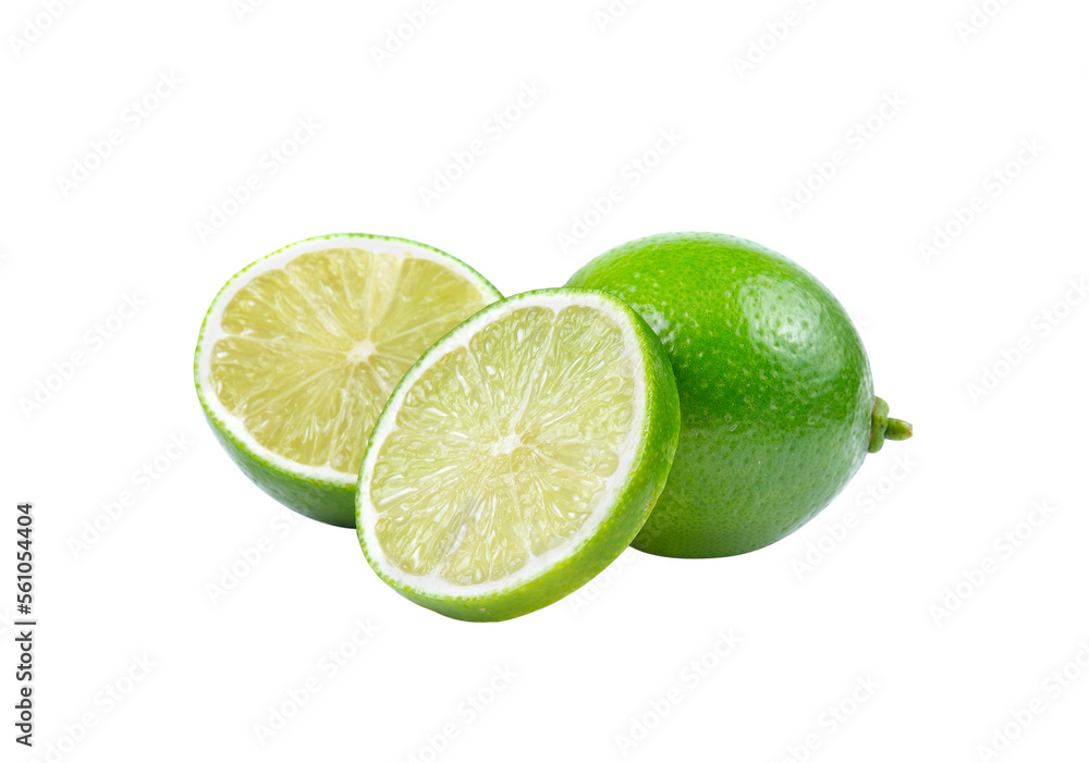 fresh lime on transparent png
