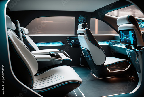Generative ai self driving electric car interior