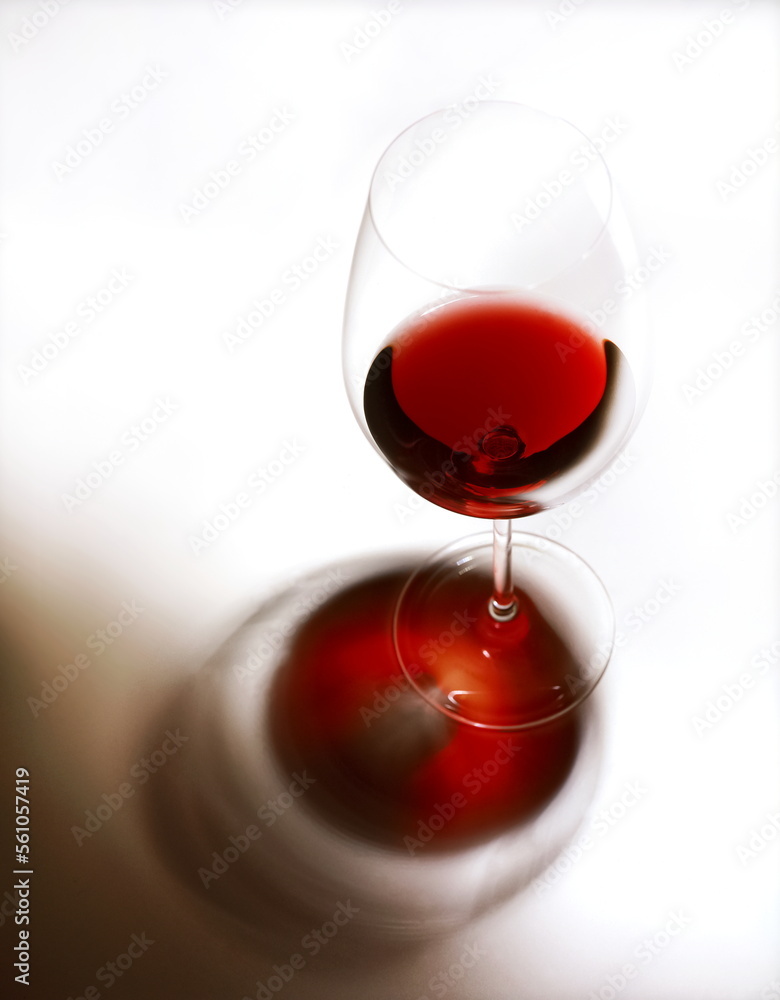 red wine glass on white background red wine glass on white background
