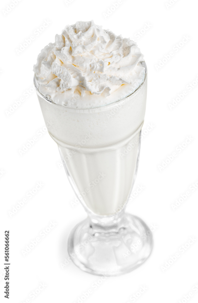 Tasty sweet milk shake in a glass Tasty sweet milk shake in a glass
