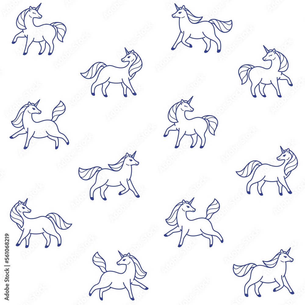 Cartoon happy unicorn - simple trendy pattern with unicorn. Cute vector illustration for prints, clothing, packaging and postcards. Cartoon happy unicorn - simple trendy pattern with unicorn. Cute vector illustration for prints, clothing, packaging and postcards.