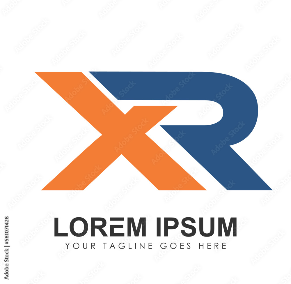 Monogram Logo Initial Letter XR Monogram Logo Initial Letter XR