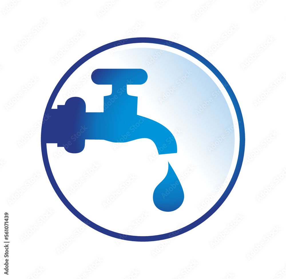 water faucet logo vector icon