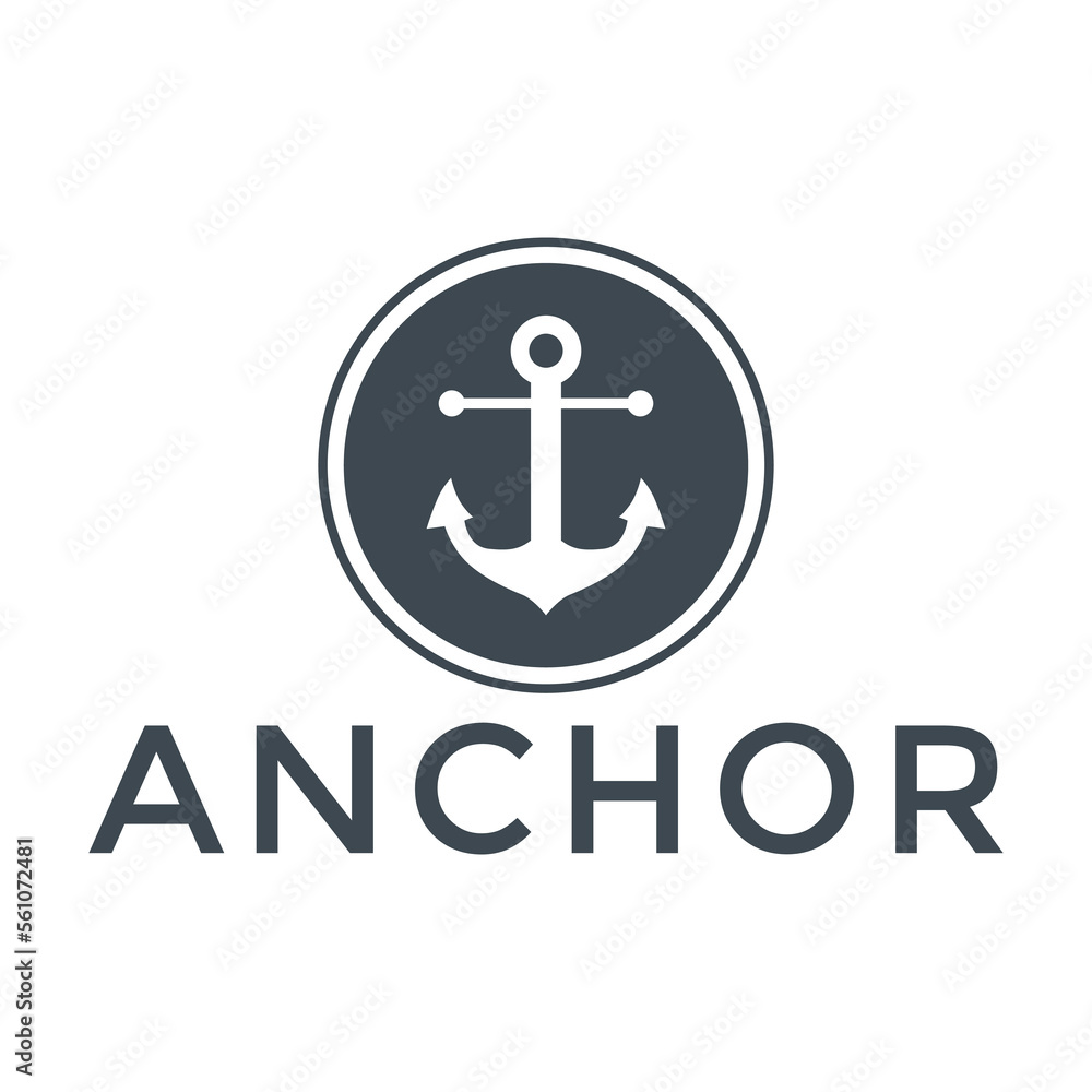 Modern anchor logo design template, Simple anchor logo template Modern anchor logo design template, Simple anchor logo template