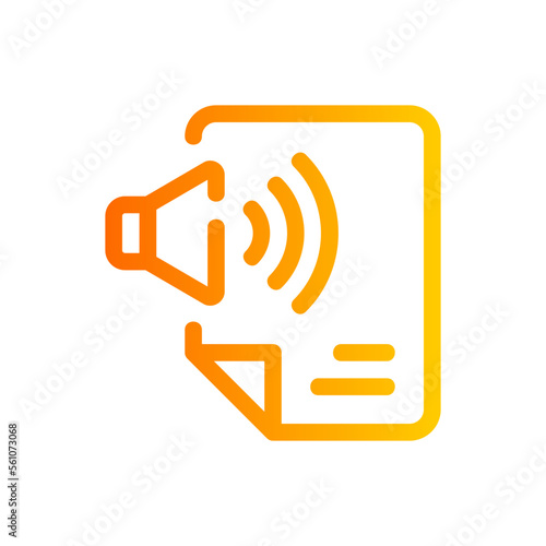transcription gradient icon