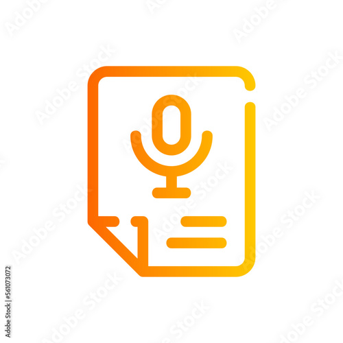 transcription gradient icon