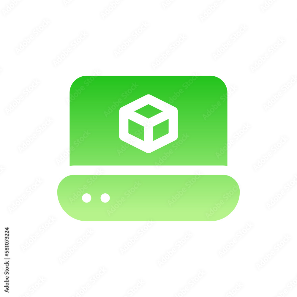 simulation flat gradient icon simulation flat gradient icon