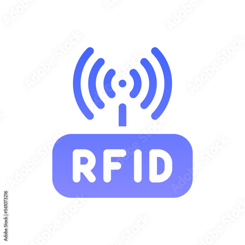 rfid flat gradient icon