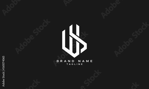 WHS, WH, WS, Abstract initial monogram letter alphabet logo design