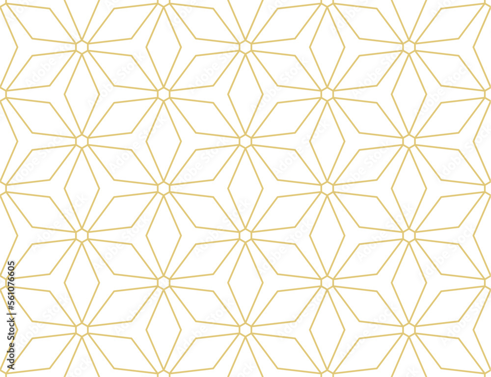Seamless geometric pattern of rhombuses and hexagons on a white background Seamless geometric pattern of rhombuses and hexagons on a white background