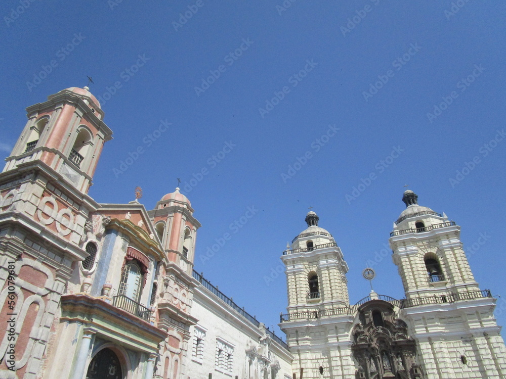 Iglesias del centro histórico de la ciudad de Lima, Perú.