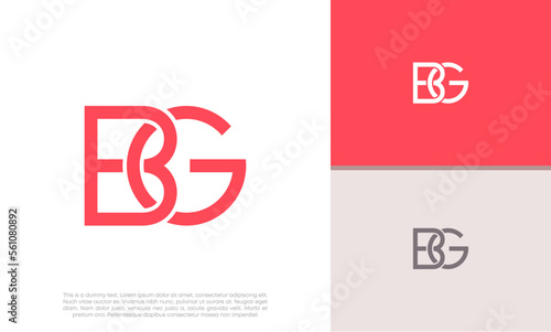 Initials BG logo design. Initial Letter Logo.
