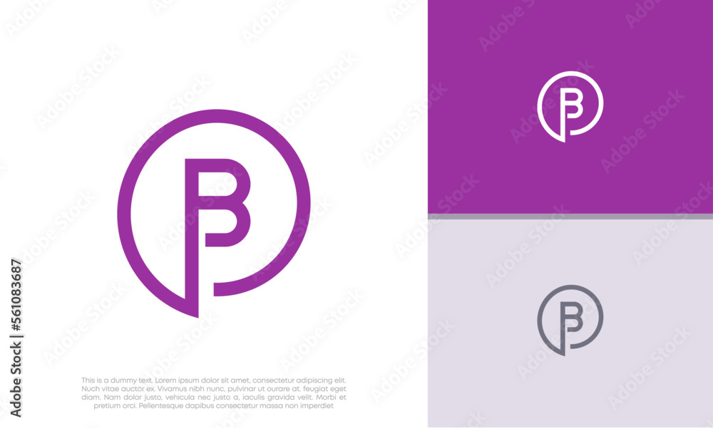 Initials B logo design. Initial Letter Logo. Initials B logo design. Initial Letter Logo.