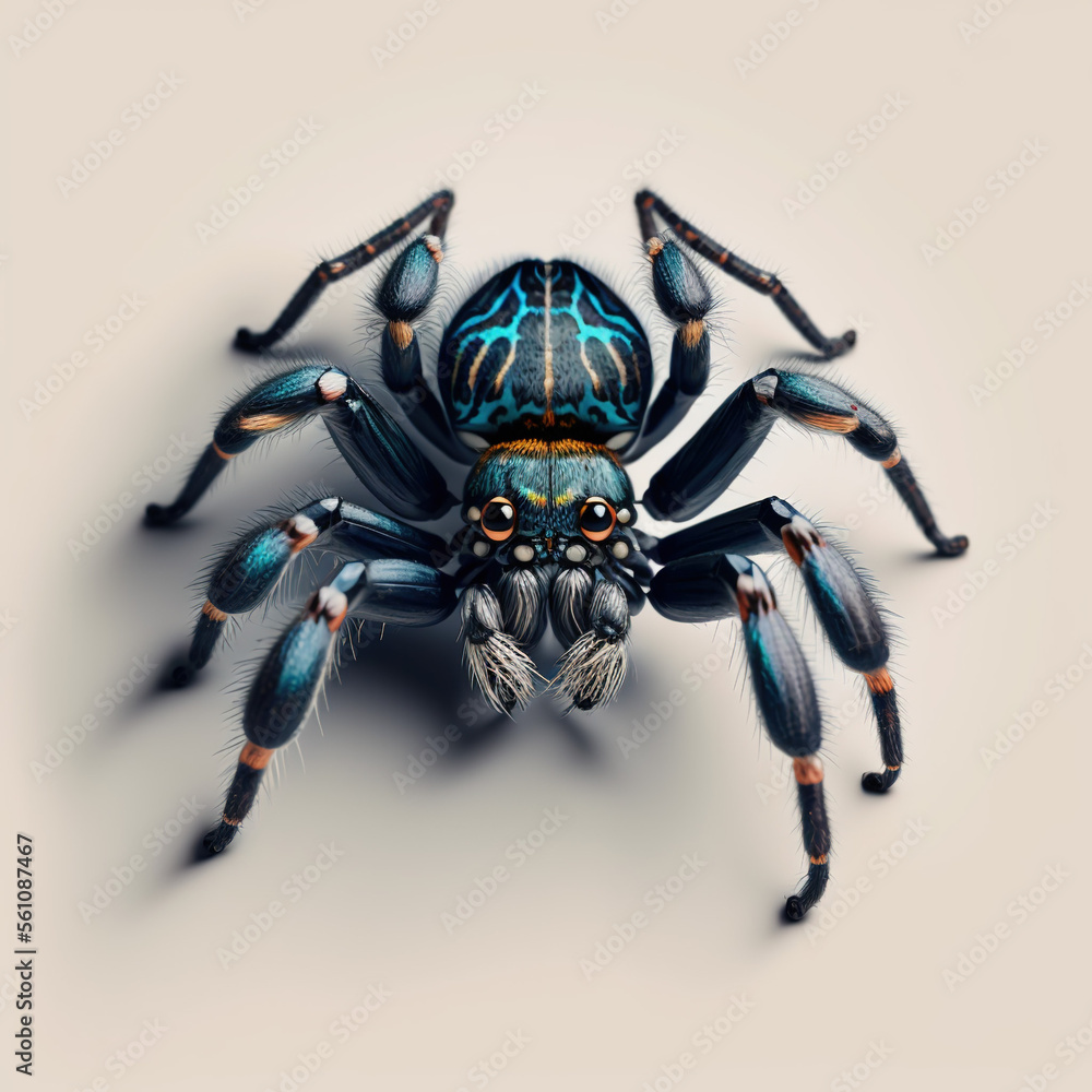 Tropical spider on the background Generative AI