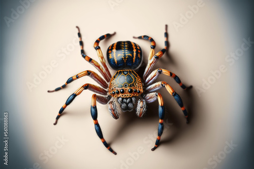 Spider on background illustration Generative AI