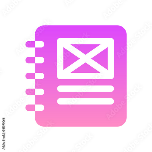 editorial flat gradient icon