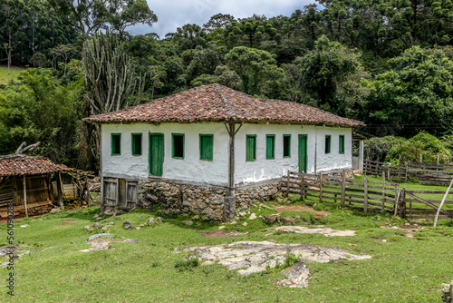 Old farmhouse from the colonial era countryside of the state of Minas Geraes, Brazil