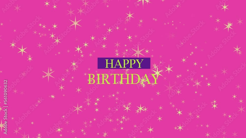 Happy birthday colorful animated text with flying stars. Holiday birthday concept. Colorful wishes for happiness. Transparent Alpha channel 3D animation Happy birthday colorful animated text with flying stars. Holiday birthday concept. Colorful wishes for happiness. Transparent Alpha channel 3D animation