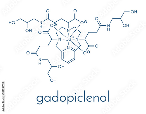 Gadopiclenol contrast agent molecule. Skeletal formula.