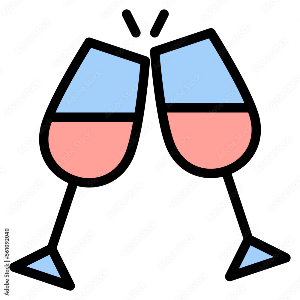 champagne line filled icon champagne line filled icon