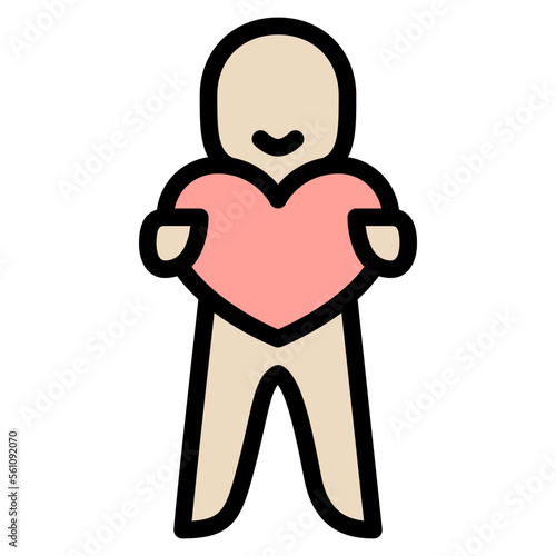 give heart line filled icon
