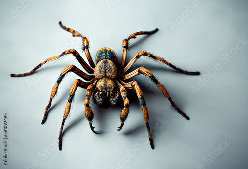 Spider closeup illustration Generative AI