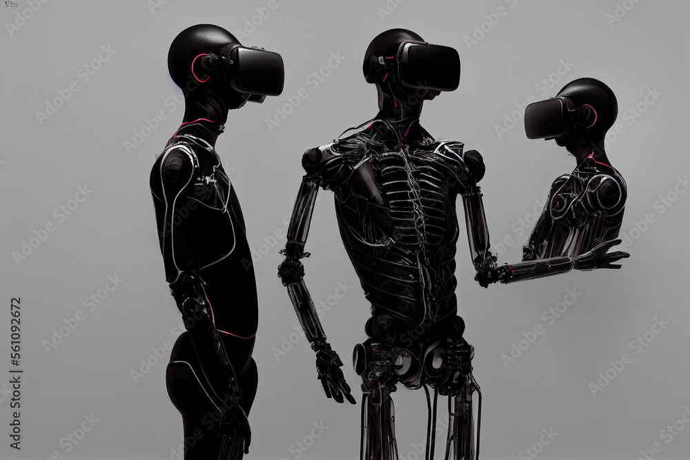 Robots. Futuristic interpretation Future 2025. Generation of robots