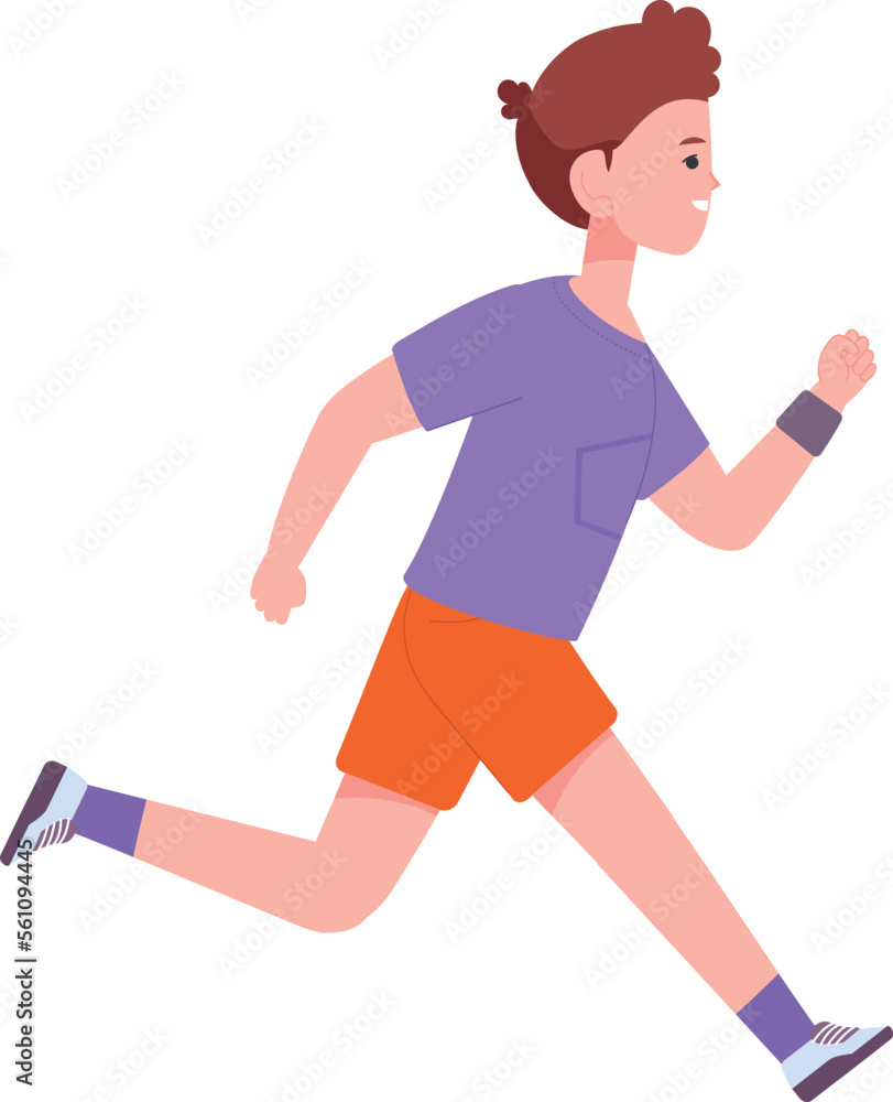Running kid character. Boy training. Sport child Running kid character. Boy training. Sport child