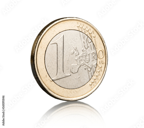 One euro currency money coin