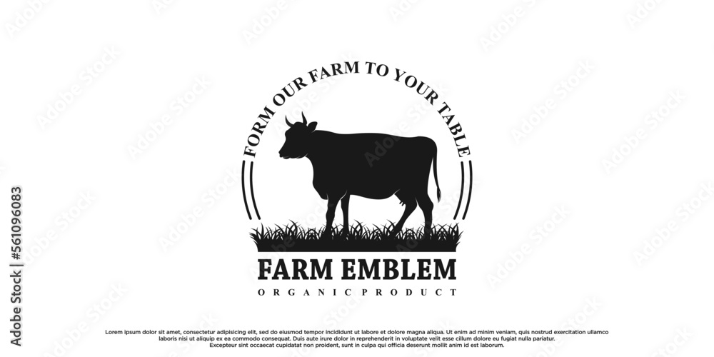 Cow logo design with unique concept Premium Vector part 2