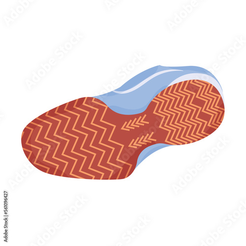 Isolated bottom view of a soccer shoe Vector