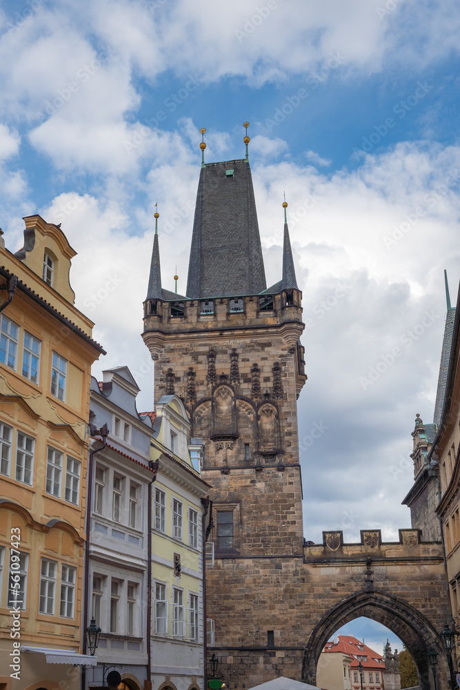 Lesser Town Bridge Tower at Charles Bridge - Prague, Czech Republic