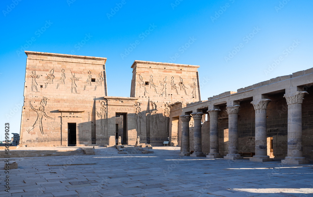 Entrance of Temple of Philae in Aswan, Egypt
