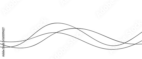 Thin line wavy abstract background