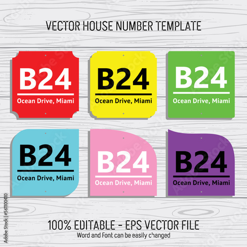 Laser cutting template files for house numbers, housing numbers, room numbers, villas, pavilions, apartments, and street names