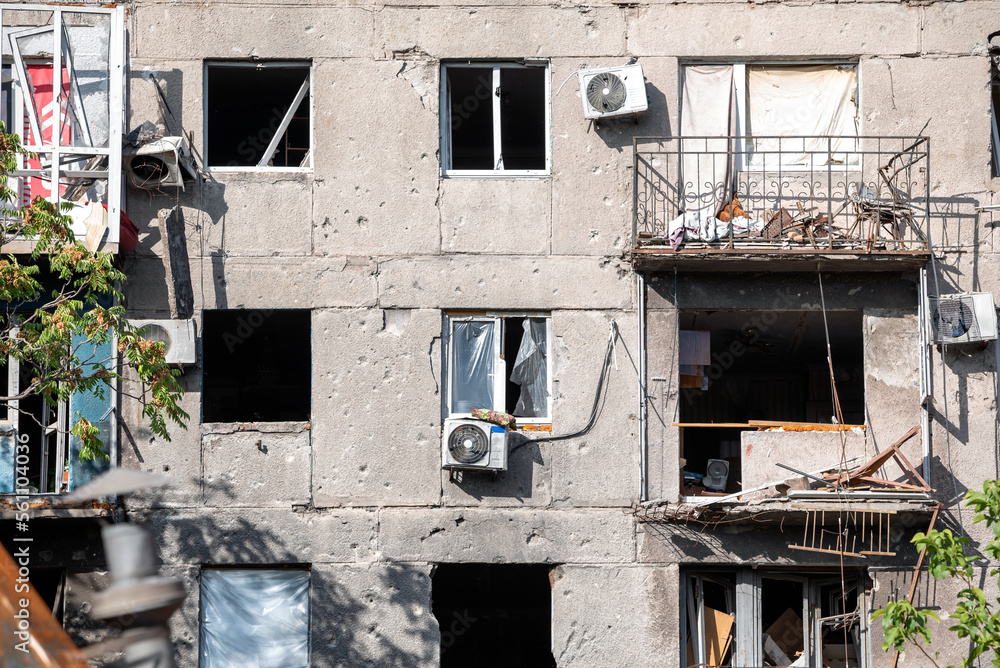 destroyed and burned houses in the city Russia Ukraine war destroyed and burned houses in the city Russia Ukraine war