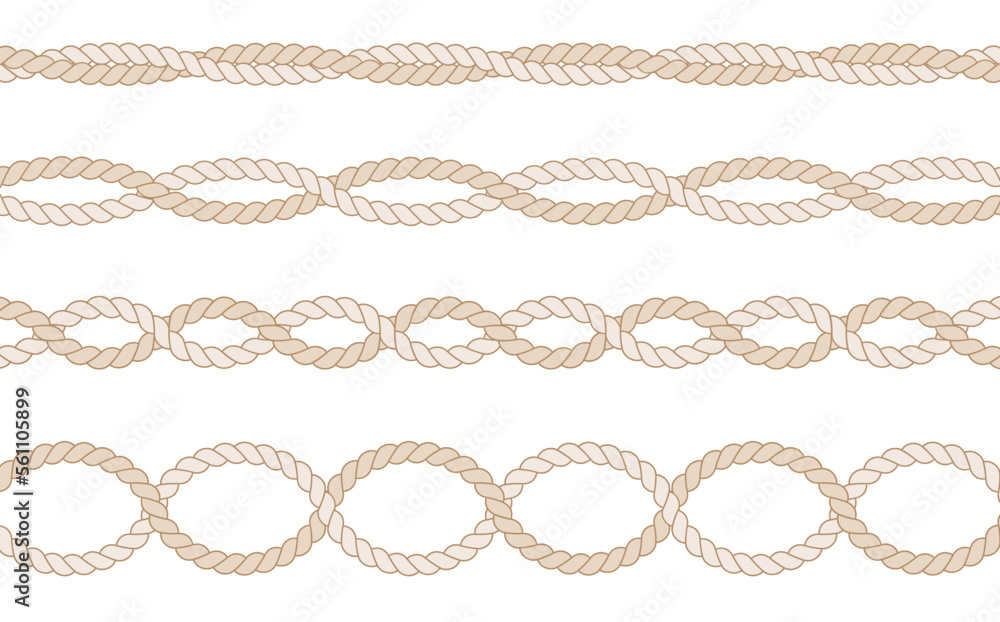 Collection of Brown Ropes in Various Style.