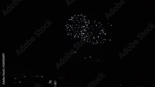 Valentine fireworks create love hearts in the sky