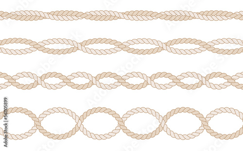 Collection of Brown Ropes in Various Style.