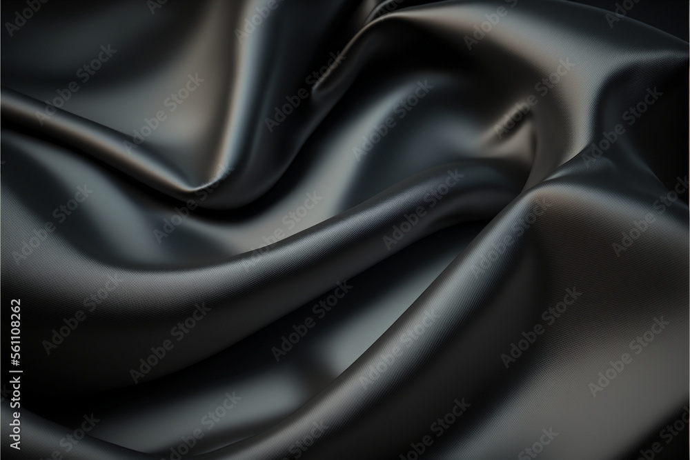 satin black fabric, leather background